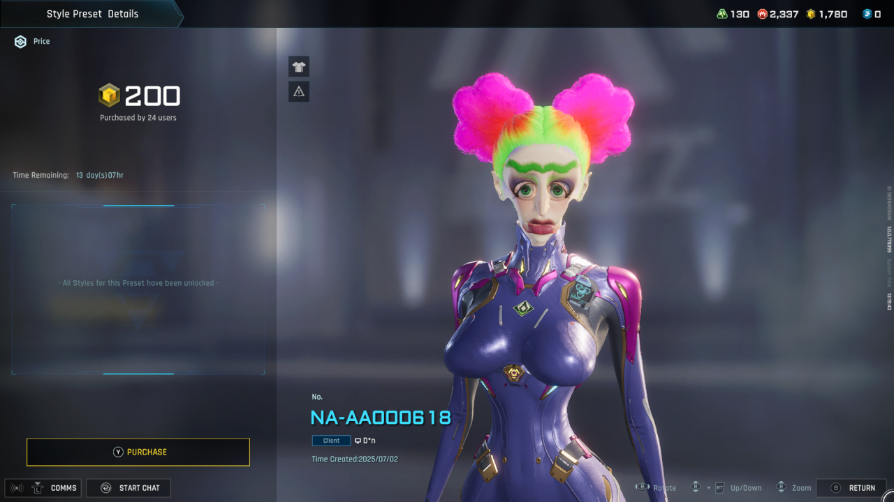 A player-made character with wild face ad body proportions faces the camera, vaguely resembling some of the monstrosities players have build in Oblivion.