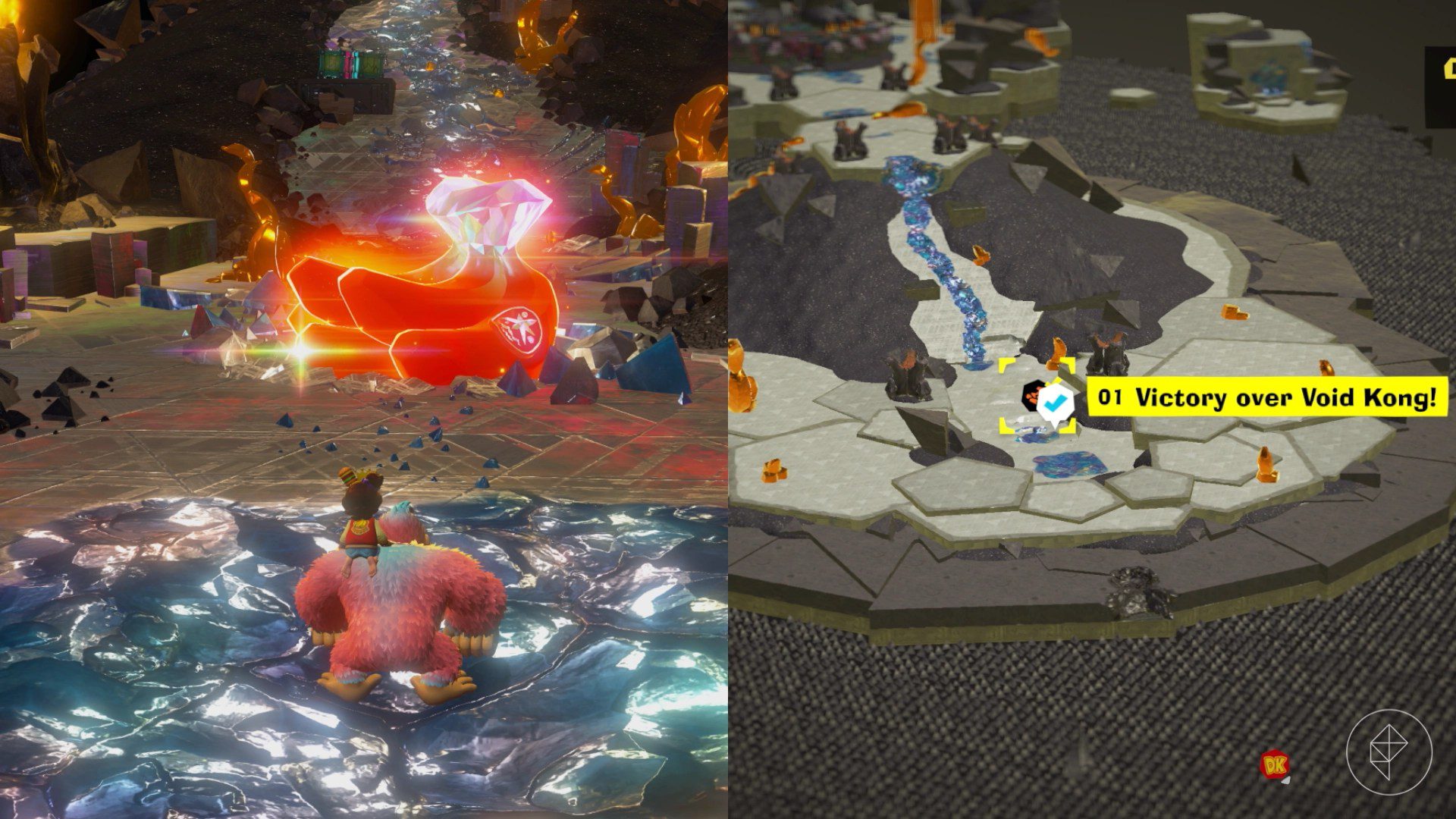 Planet Core Layer Banandium Gem locations in Donkey Kong Bananza