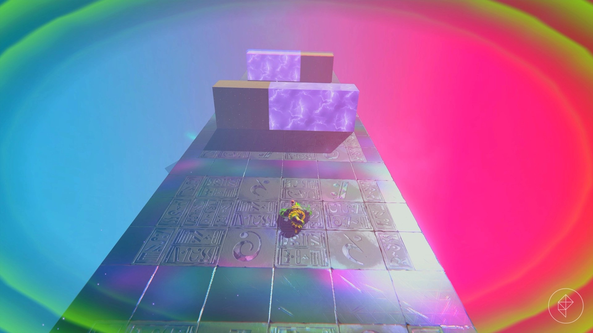 Snake Kong climbing a wall that has falling electrified platforms and sand.